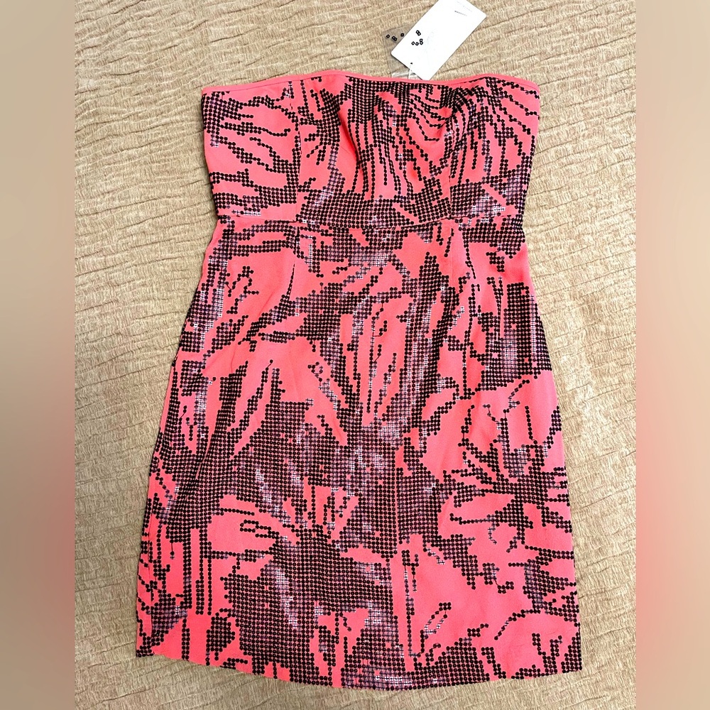 Tibi coral dress BWT !